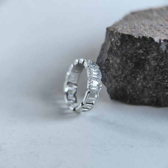 Silver Ring with Fianites