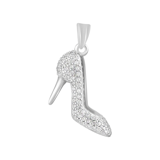 Silver pendant with phianites