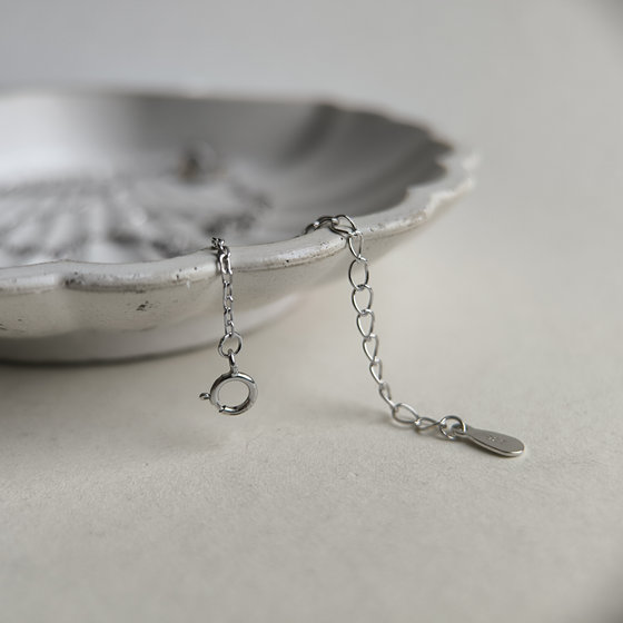 Silver necklace with cubic zirconia