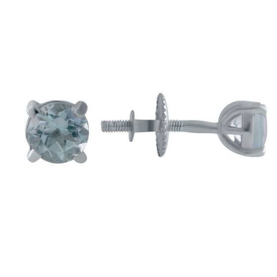 Серебряные серьги с топазом 1.15ct