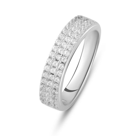 Silver Ring with Fianites