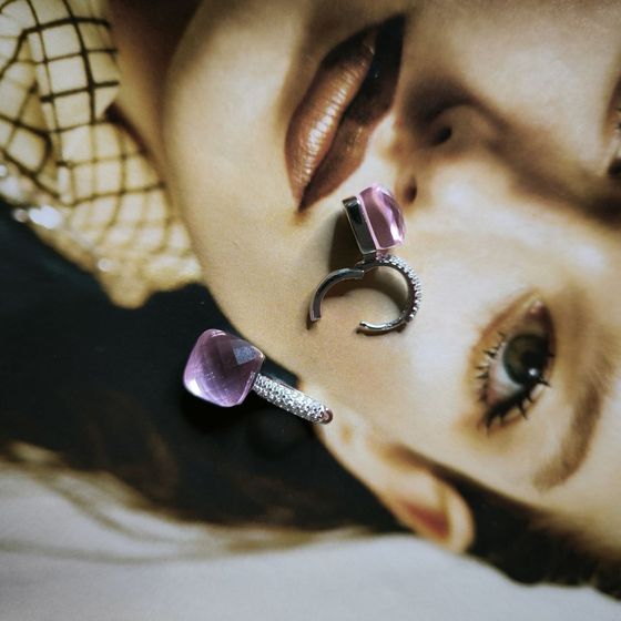 Silver Earrings with Fianites