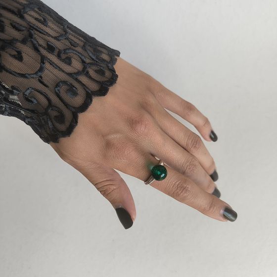 Silver Ring with Fianites