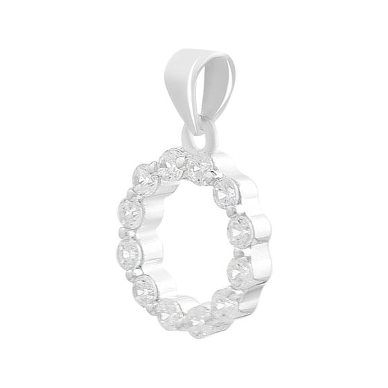 Срібна підвіска з фіанітами