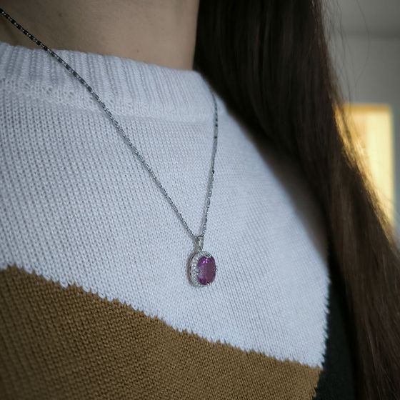 Серебряная подвеска с александритом 6.745ct