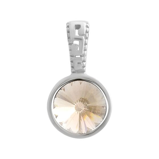 Silver pendant with phianites