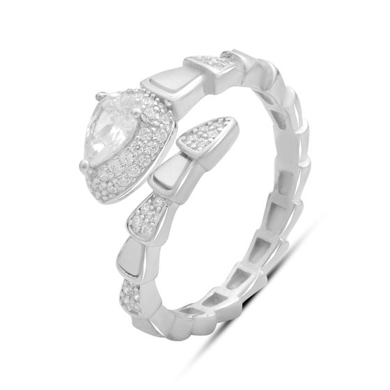 Silver ring with mother-of-pearl