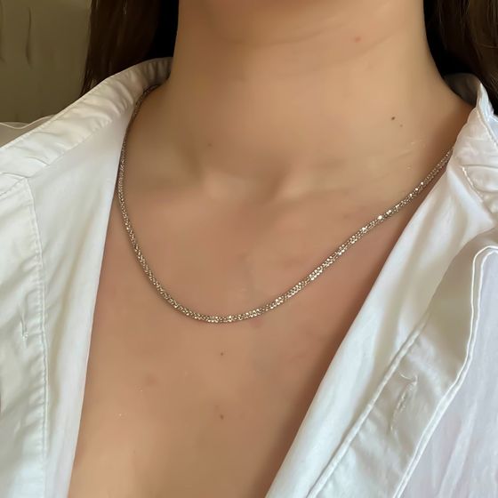 Серебряная цепочка без камней