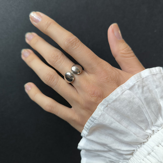Silver ring without stones
