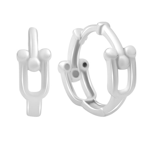 Silver earrings without stones