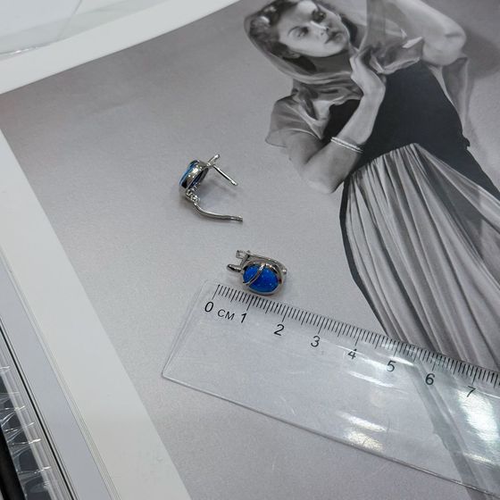 Silver earrings with opal 2.06ct