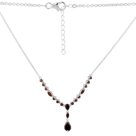 Серебряное колье с гранатом 5.754ct
