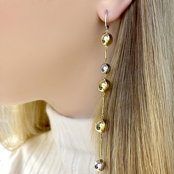 Silver earrings without stones
