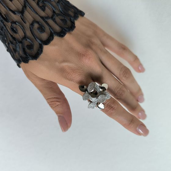 Silver Ring with Fianites