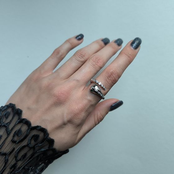 Silver Ring with Fianites