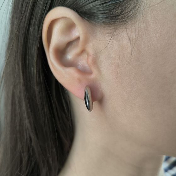 Silver earrings without stones