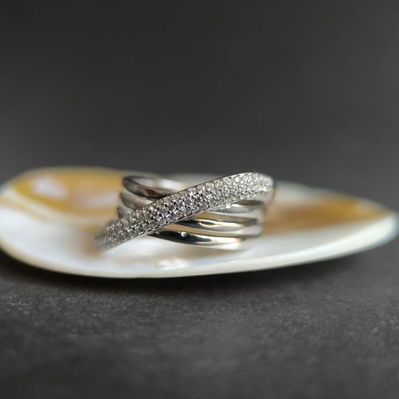 Silver Ring with Fianites