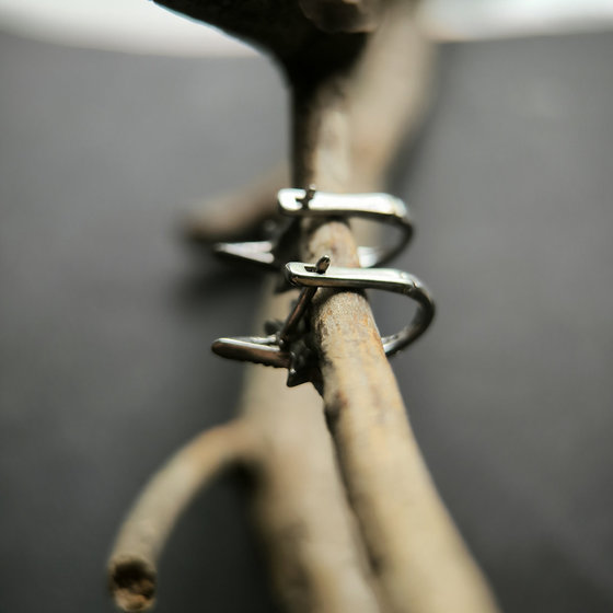 Silver earrings with cubic zirconia
