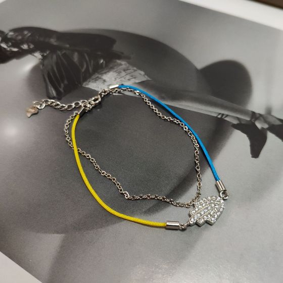 Silver bracelet with phianites