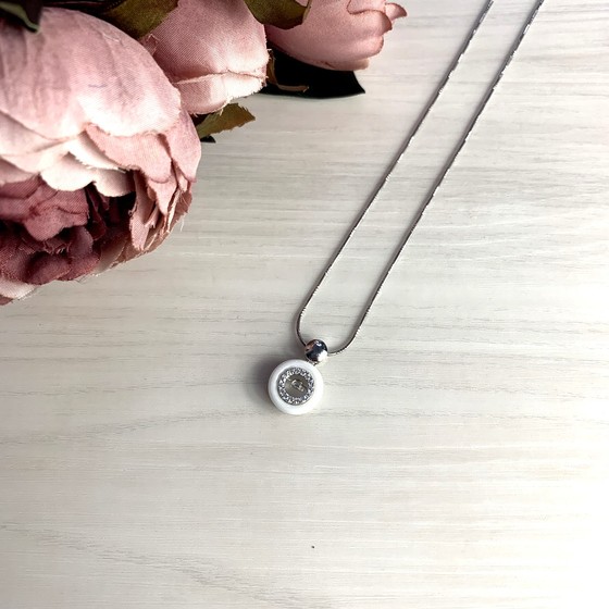 Срібна підвіска з керамікою