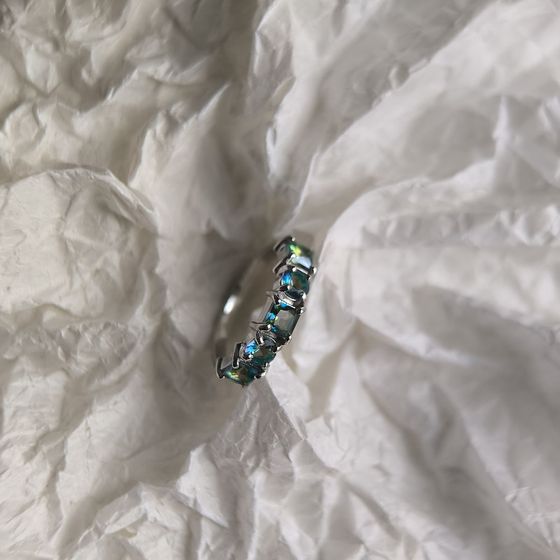 Срібна каблучка з містичним топазом 1,112 карата