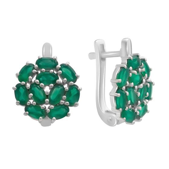 Срібні сережки з агатом 4,27 карата