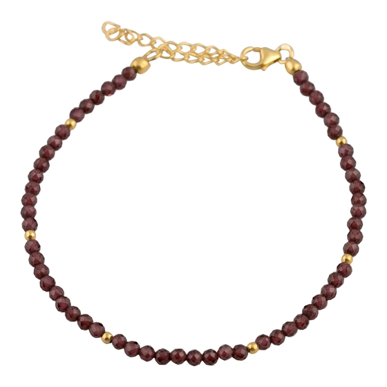 Срібний браслет з гранатом 15.61ct