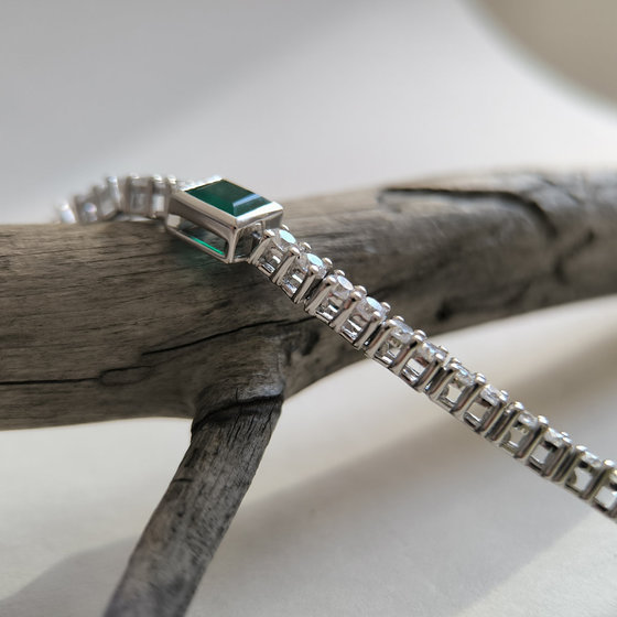 Silver bracelet with agate 9.408ct