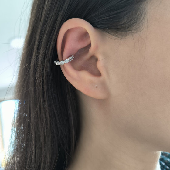 Срібні сережки з фіанітами