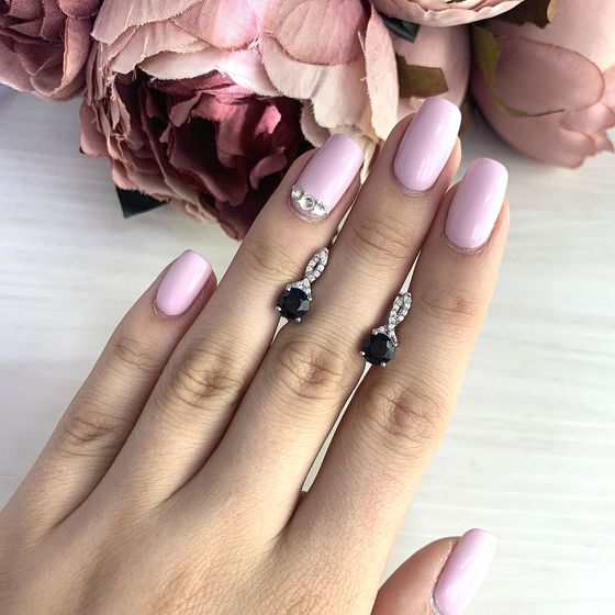 Серебряные серьги с сапфиром 2.482ct