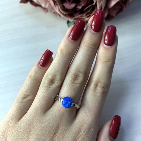 Silver ring with opal 0.917ct