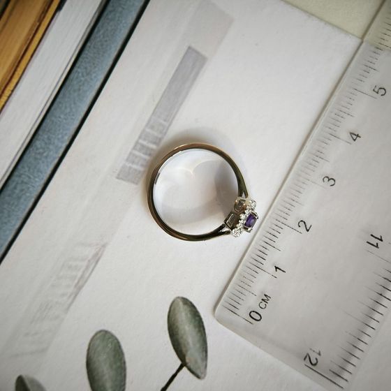 Срібна каблучка з аметистом 0.345ct