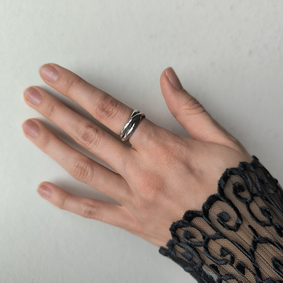 Silver ring without stones