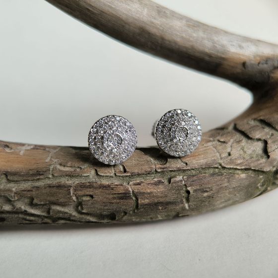 Срібні сережки з фіанітами