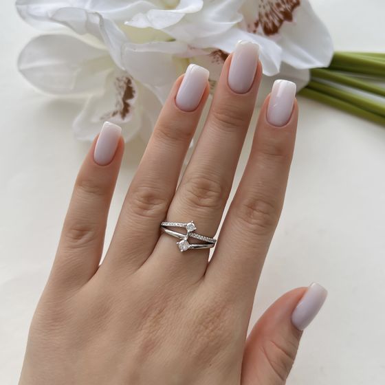 Silver Ring with Fianites