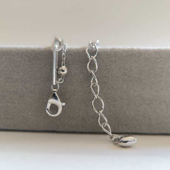 Silver bracelet without stones