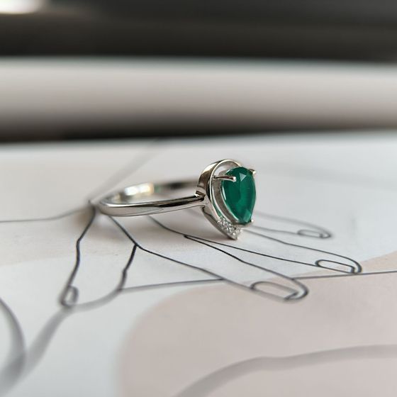 Серебряное кольцо с агатом 0.663ct