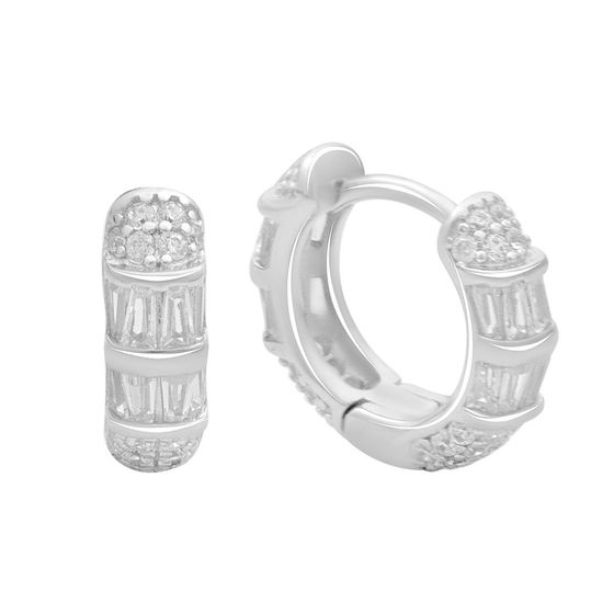 Silver Earrings with Fianites