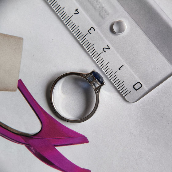 Срібне кільце з сапфіром nano 0.907ct