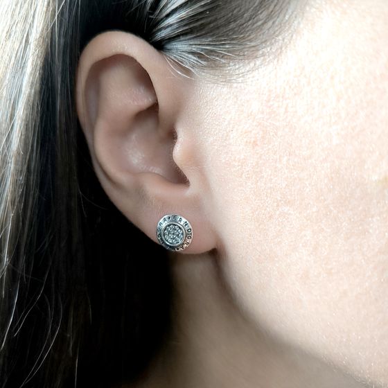 Срібні сережки з фіанітами