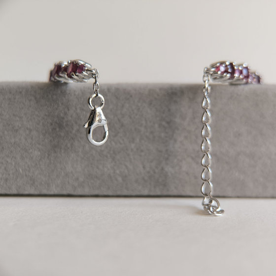 Срібний браслет з рубіном 10,845 карат