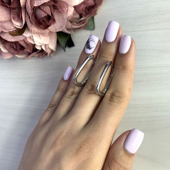 Silver earrings without stones