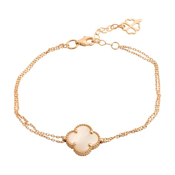 Gold bracelet with mother-of-pearl
