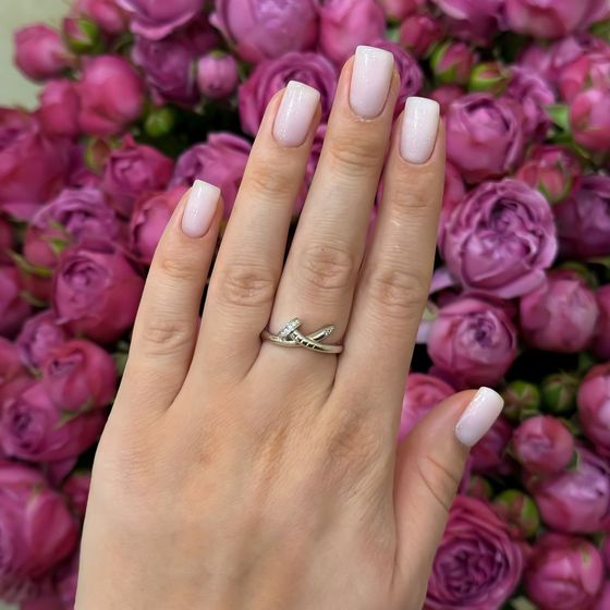 Silver Ring with Fianites