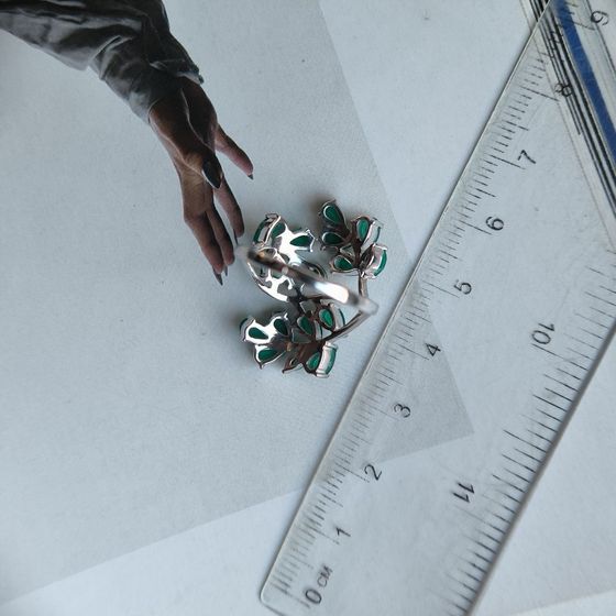 Срібна каблучка з агатом 3.038ct