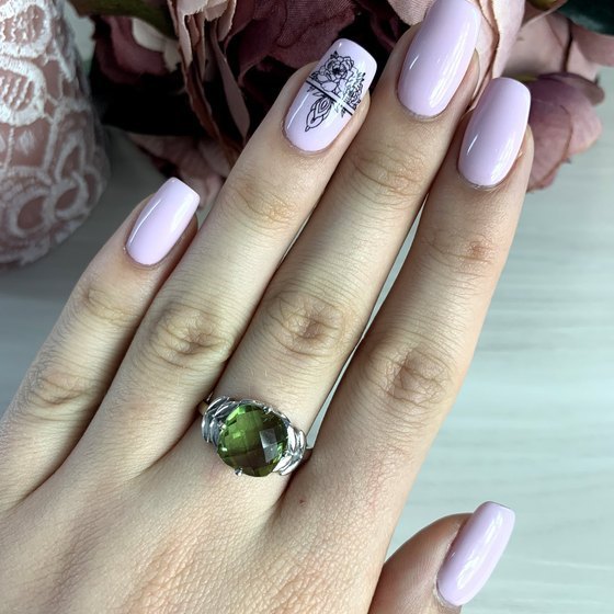 Срібна каблучка з султанітом 3.87ct