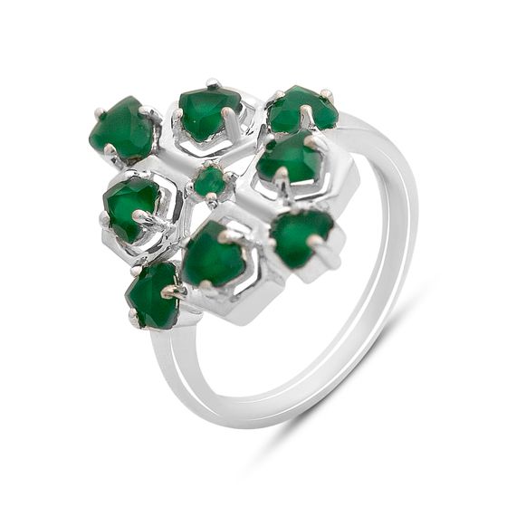 Silver ring with agate 1.597ct