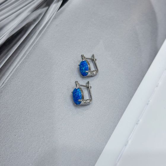 Серебряные серьги с опалом 2.48ct