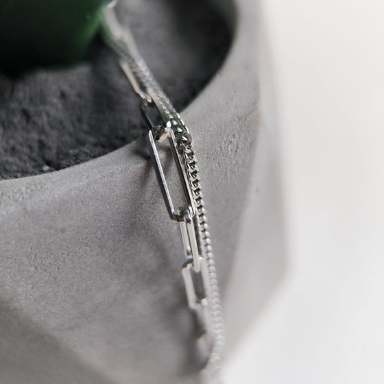 Silver bracelet without stones