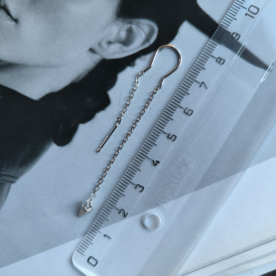 Silver earrings without stones